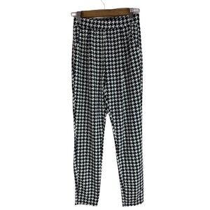 SHEIN Black & White Houndstooth Pants